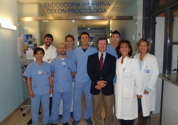 Anthony J. Di Marino, Valeria Villani e lo staff di Endoscopia